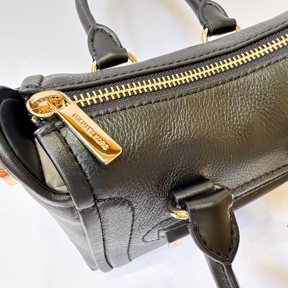 Michael Kors Carine Extra-Small Top Zip Satchel Shoulder Crossbody Bag Black - Picture 13 of 14